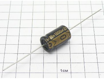 1000мкФ 25В (13х21,акс.) 105°C