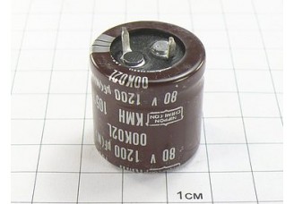 Конденсатор 1200мкФ 80В 25x25 105°C