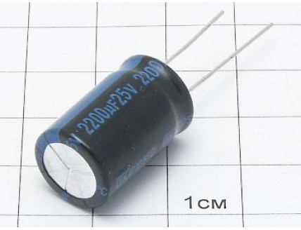 Конденсатор 2200мкФ 25В 13x20 105°C