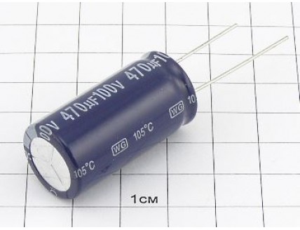 Конденсатор 470мкФ 100В 18x36 105°C