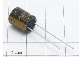 Конденсатор 470мкФ 16В 10x13 105°C