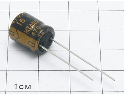 Конденсатор 470мкФ 16В 10x13 105°C