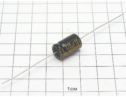 470мкФ 16В (10х16,акс.) 105°C