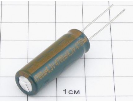 Конденсатор 4700мкФ 6.3В 10x30 105°C