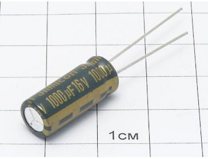 Конденсатор 1000мкФ 16В 8x20 105°C
