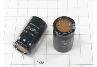 Конденсатор 180мкФ 200В 18x32 105°C