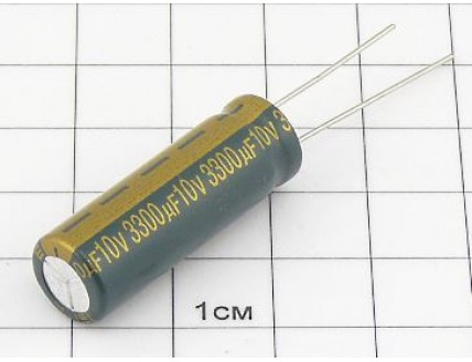 Конденсатор 3300мкФ 10В 10x30 105°C