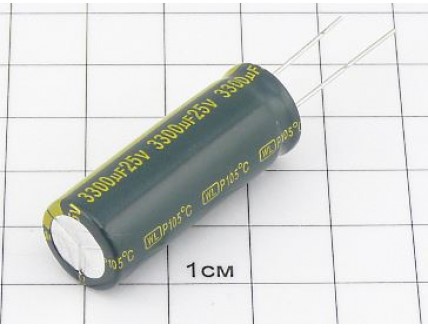 Конденсатор 3300мкФ 25В 13x35 105°C