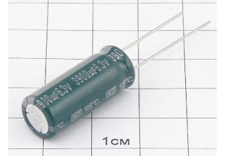 Конденсатор 3900мкФ 6.3В 10x26 105°C