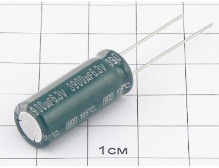 Конденсатор 3900мкФ 6.3В 10x26 105°C