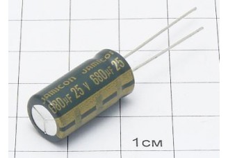 Конденсатор 680мкФ 25В 10x20 105°C