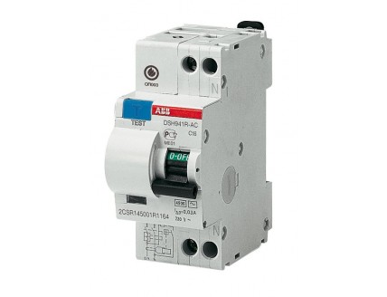Дифференциальный автомат 1 полюс +N 20A C 30ma тип АC 4.5ka ABB