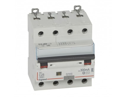 Дифференциальный автомат 4-пол. 25А 300mA тип AC DX3 Legrand