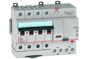 Дифференциальный автомат 4-пол. 63А 30mA тип AC DX3 Legrand