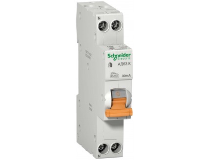 Дифференциальный автомат 1пол.+N 6А 30мА 4.5kA К Domovoy Schneider Electric