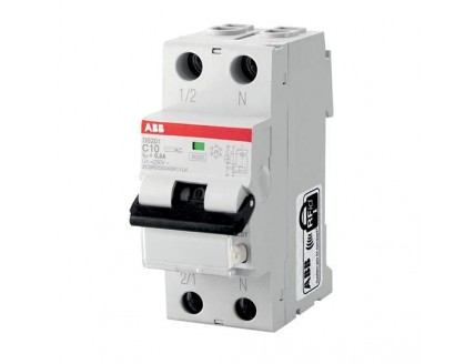 Дифференциальный автомат 1-пол+N 16A B 300mA тип AC 6kA ABB