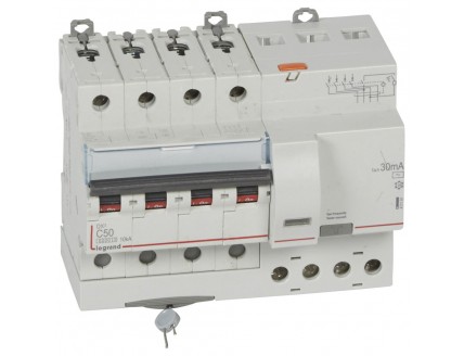 Дифференциальный автомат 4-пол. 50А 30mA тип AC DX3 Legrand