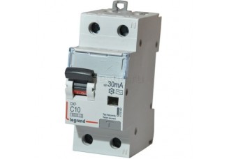 Дифференциальный автомат 1 полюс +N 10А 30ma тип AC DX3 Legrand