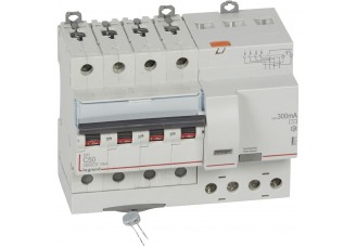 Дифференциальный автомат 4-пол. 50А 300mA тип AC DX3 Legrand