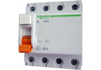 Устройство защитного отключения 4-пол. 40А 300мА тип АС Domovoy Schneider Electric