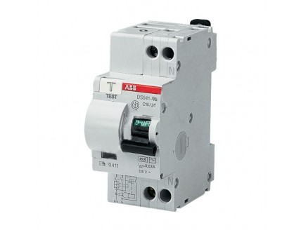 Дифференциальный автомат 1-пол+N 10A C 30mA тип АC 4.5kA ABB