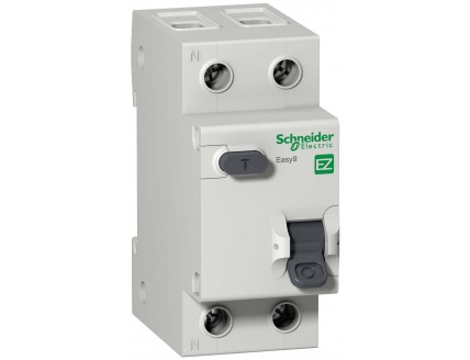 Дифференциальный автоматический выключатель Schneider Electric Easy9 AС однополюсный с нейтралью 16А 30мА C 4.