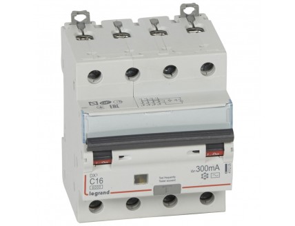Дифференциальный автомат 4-пол. 16А 300mA тип AC DX3 Legrand