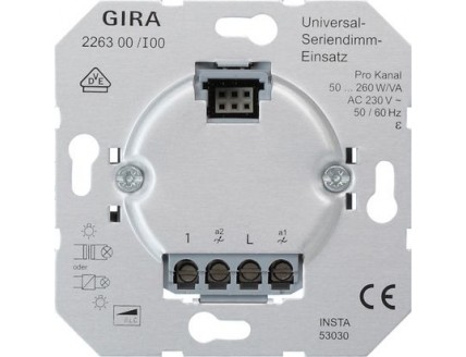 Мех-м 2-х канального светорег. клавиш. 2х50-220ВА ( R+RL+RC ) Gira