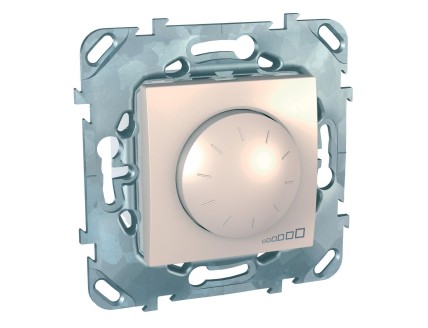 Светорегулятор поворотно-нажимной Unica 40-400Вт/ВА (R+RL) слоновая кость
