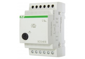 Регулятор освещения SCO-813 монтаж на DIN-рейке 35мм,для работы с лампами накаливания, 4,5А, 220В