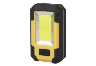 Фонарь (LED 15Вт) Практик черно-желтый 3 режима, заряд USB, клипса, powerbank 6Ач. IP44, Эра