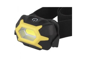 Фонарь на голову (LED 5Вт) Практик черн-желт 4-реж. (3хААА) сенсор (ЭРА)