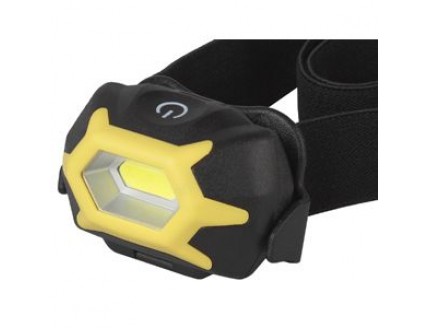 Фонарь на голову (LED 5Вт) Практик черн-желт 4-реж. (3хААА) сенсор (ЭРА)