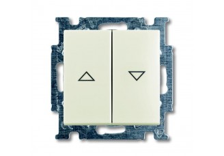 Выключатель для управления жалюзи без фиксации двойная клавиша 10А, 230В шале-белый Basic 55