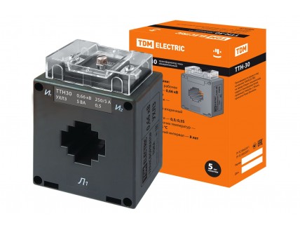 Трансформатор тока ТТН-30/250/5-5VA/0,5 TDM