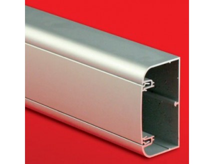 Алюминиевый кабель-канал 110х50 мм (с 1 крышкой), цвет серый металлик