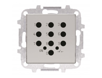 Накладка для механизма электронного выключателя с кодовой клавиатурой 8153.5, серия SKY, цвет серебр