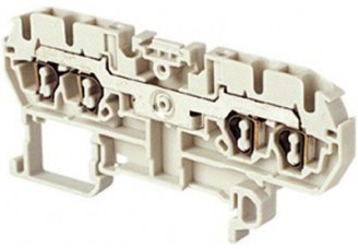 Клемма пружинная 1.5мм.кв. серая D1,5/4.4L (2вх. - 2вых.)
