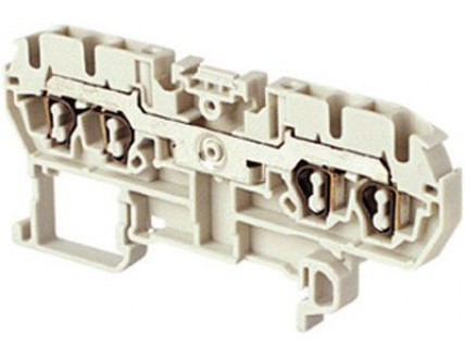 Клемма пружинная 1.5мм.кв. серая D1,5/4.4L (2вх. - 2вых.)