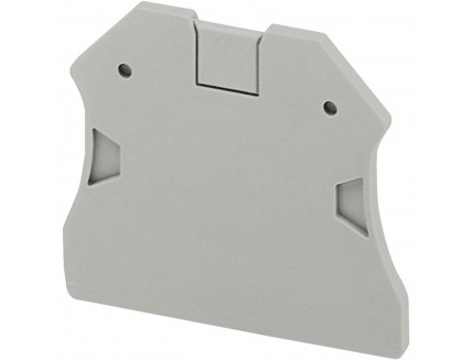 Торцевой изолятор для клеммников 2,5.10мм.кв., серый