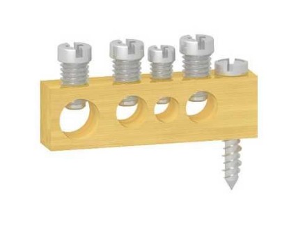 КЛЕММНЫЕ КОЛОДКИ НЕИЗОЛИРОВАННЫЕ, крепление винт М4, 1x16+2x10+1x6, Италия