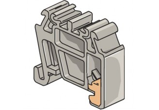 BADRL Торцевой фиксатор для рейки DIN2