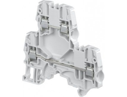 Клемма ZS4-D2-OR винт 4мм.кв. оранж., 2-ур., 2 "проходные" цепи