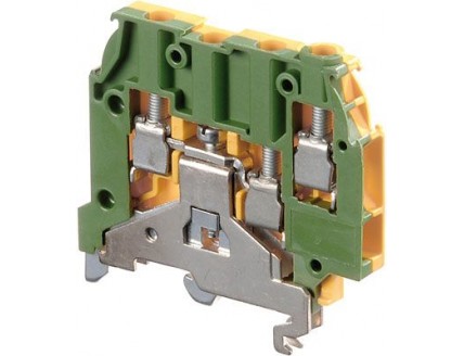 Клемма винтовая 4мм.кв. "Земля" M4/6.3A.P