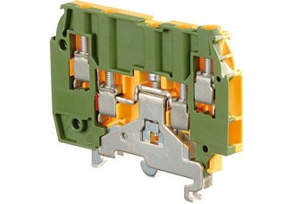 Клемма винтовая M4/6.4A.P 4мм.кв. два уровня Земля