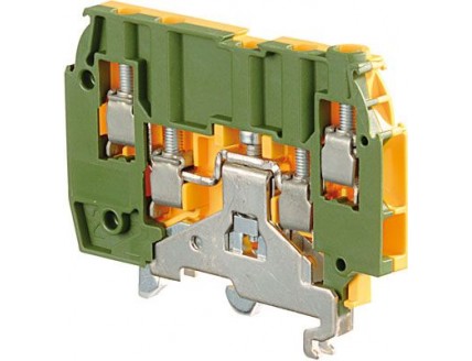 Клемма винтовая M4/6.4A.P 4мм.кв. два уровня Земля