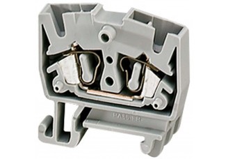 Клемма пружинная 2,5мм.кв. серая, мини