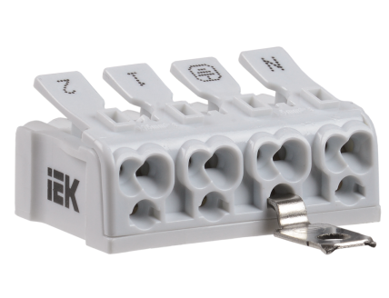 Клемма пружинная соединительная КСПз4-2L+N+PE IEK