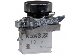 Кнопка КМЕ4610мС-черный-1но+0нз-цилиндр-IP65-КЭАЗ