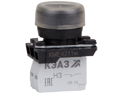 Кнопка КМЕ4211м-черный-1но+1нз-цилиндр-IP65-КЭАЗ